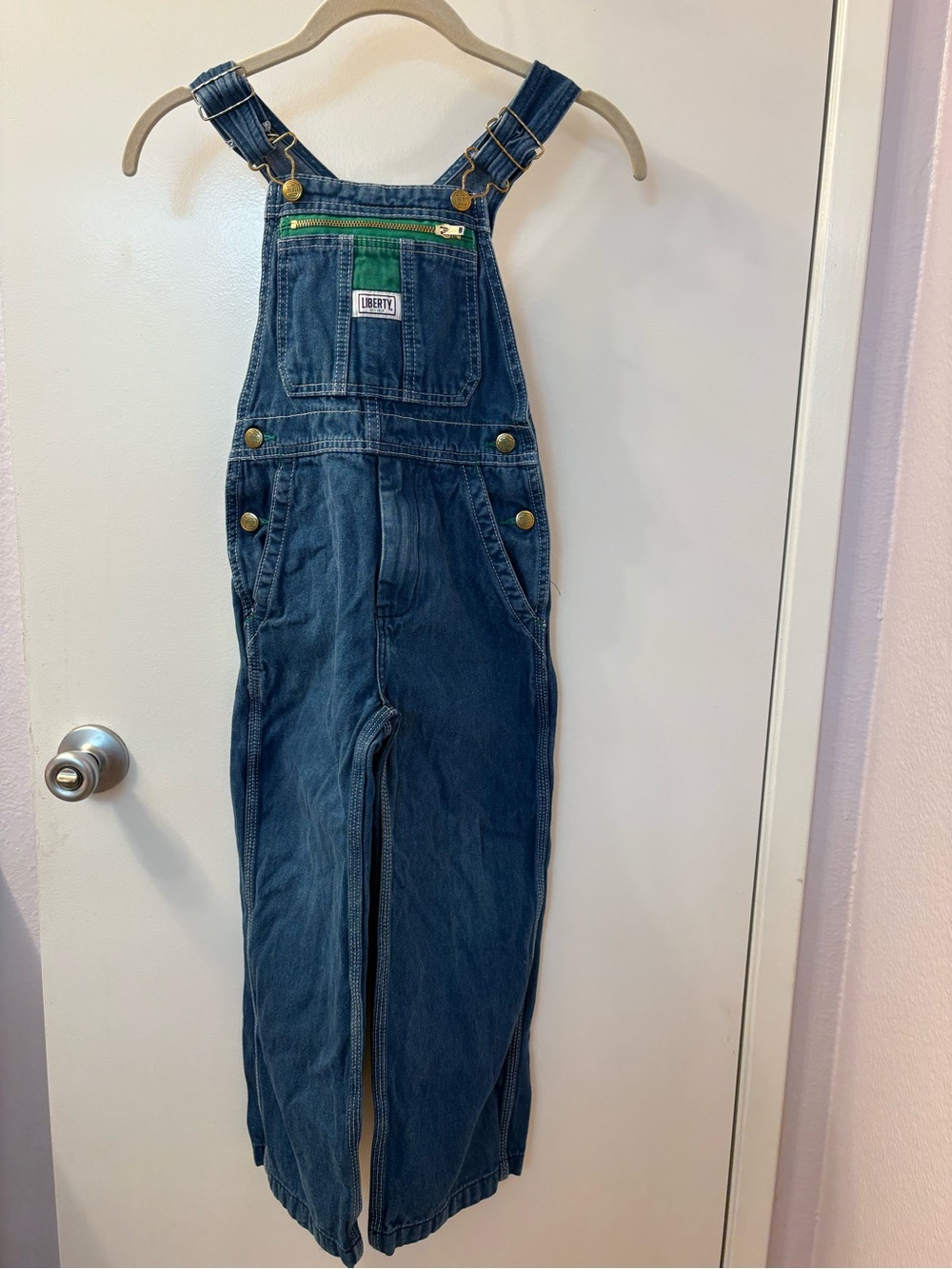 Vintage Liberty Kids Denim Overalls Size 8R EUC